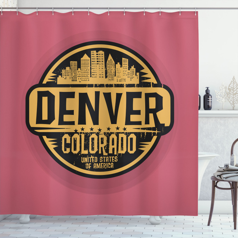 Denver Grunge Urban City Shower Curtain