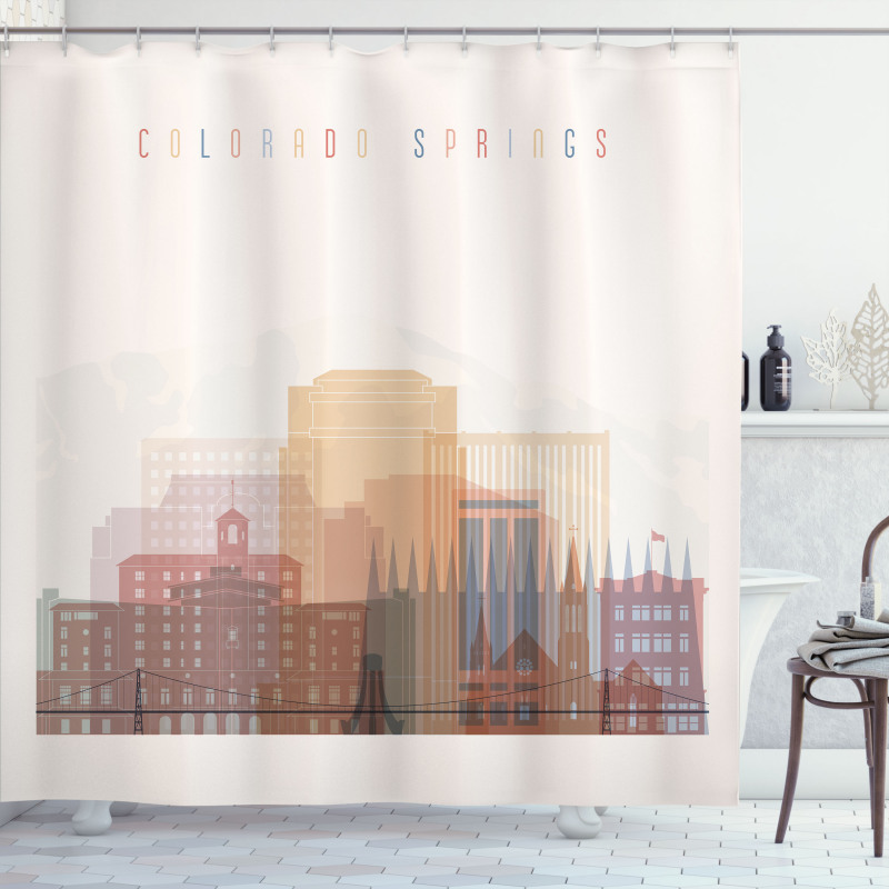 Colorado Springs Skyline Shower Curtain