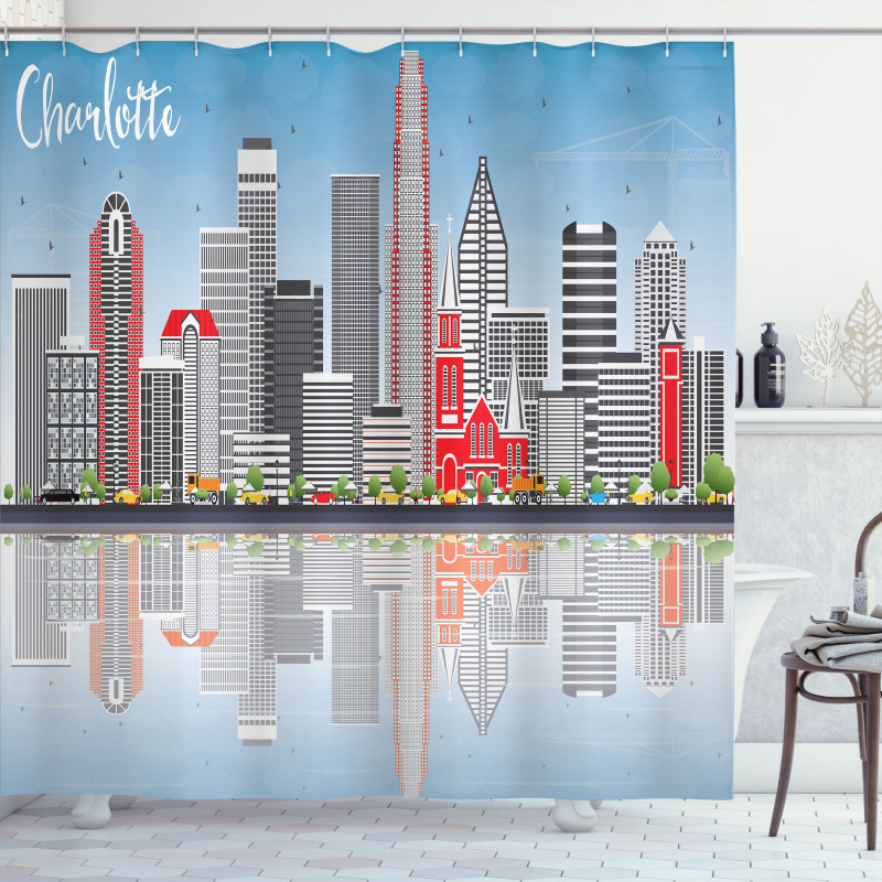 Charlotte Skyline Shower Curtain