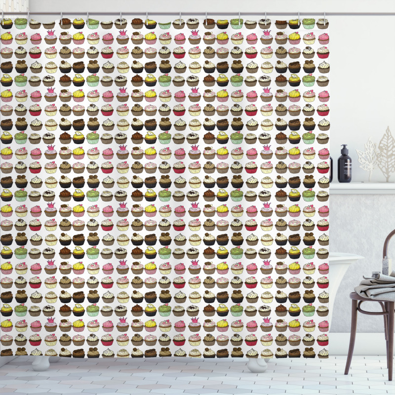 Different Flavors Bakery Shower Curtain