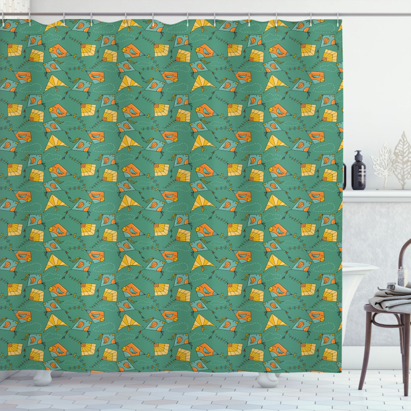 Seasonal Hobby Theme Asia Shower Curtain