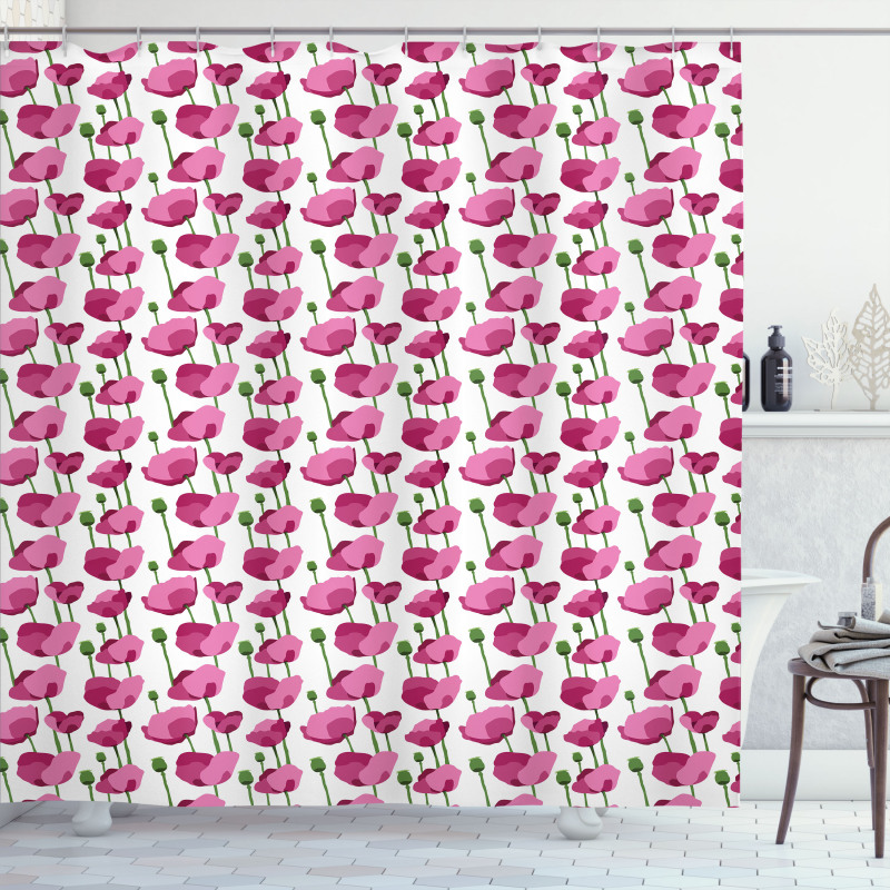 Delicate Spring Floral Art Shower Curtain