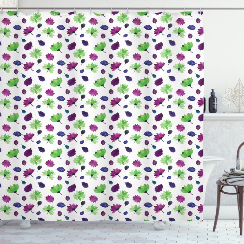 Watercolor Lilies Shower Curtain