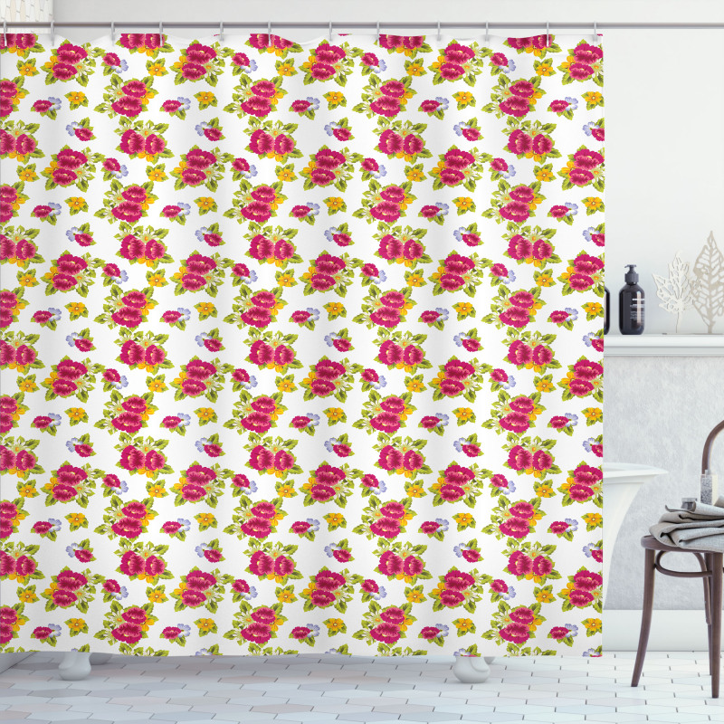 Colorful Fresh Wildflowers Shower Curtain