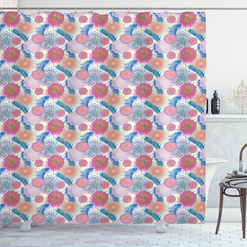 Colorful Mexican Flowers Shower Curtain