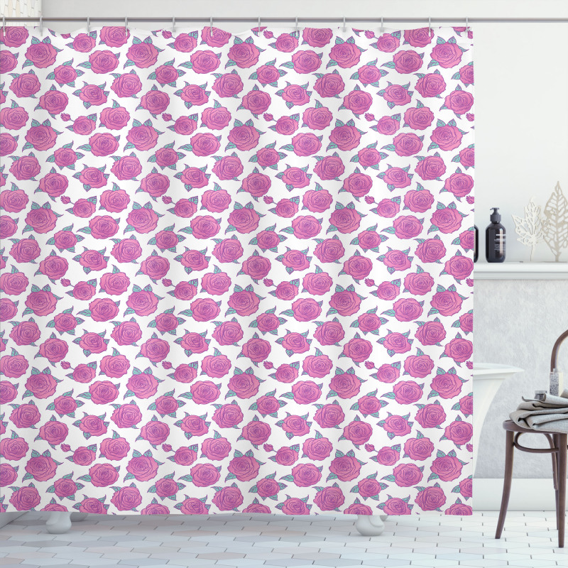 Blossoming Romantic Bouquet Shower Curtain