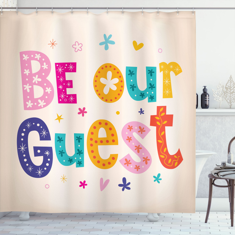 Cheery Colored Letters Shower Curtain