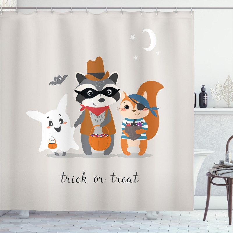 Trick Treat Happy Halloween Shower Curtain