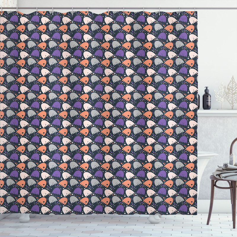 Spooky and Funny Dots Shower Curtain