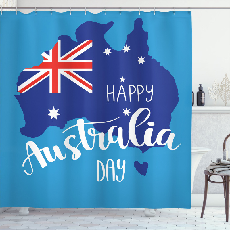 Aussie Day Words Shower Curtain