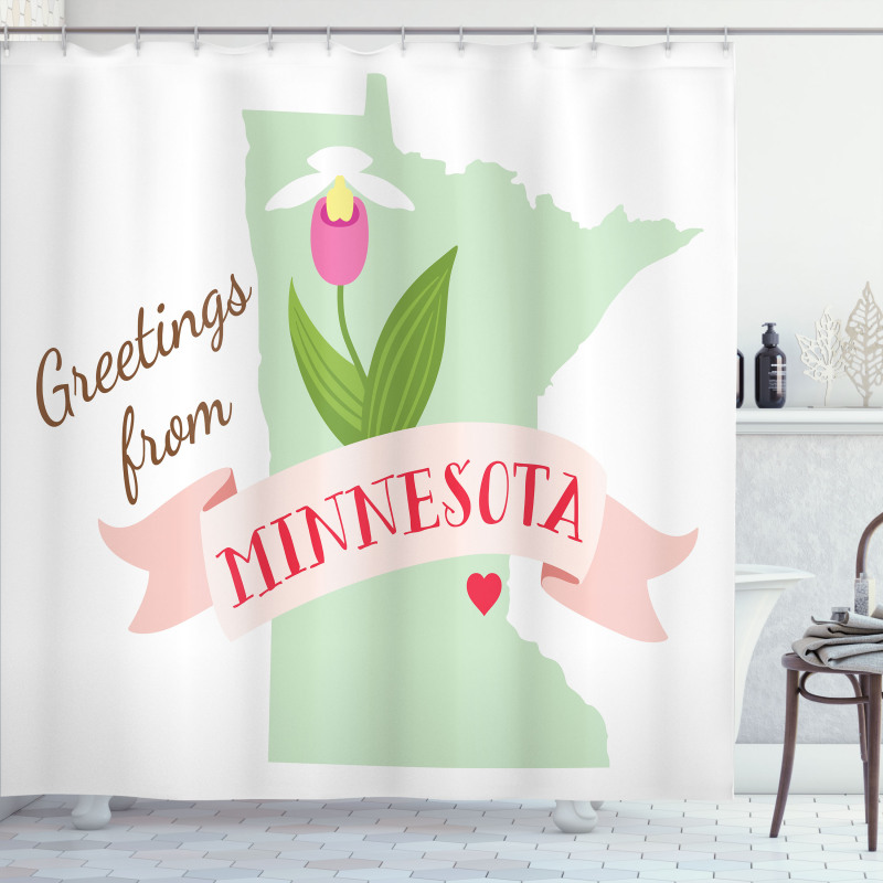 Greetings from Minnesota Shower Curtain