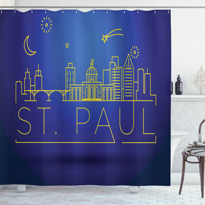 Line Art Style St Paul Shower Curtain