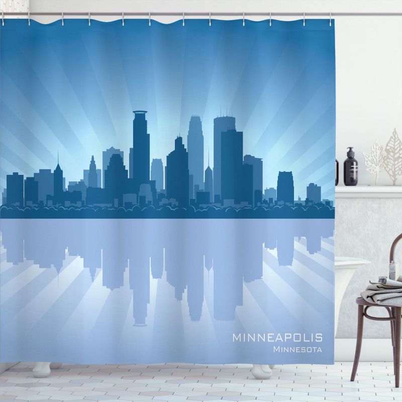 Minneapolis Silhouette Shower Curtain