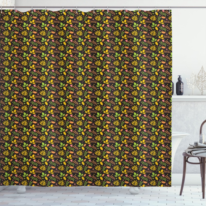 Colorful Autumn Foliage Star Shower Curtain