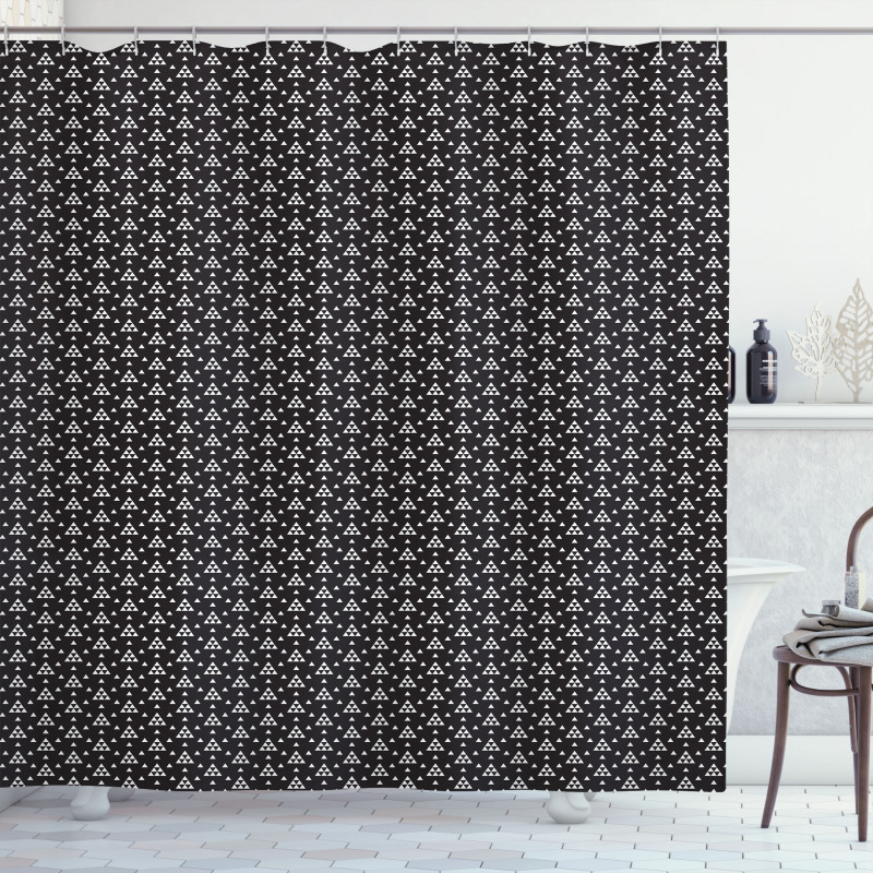 Repeating Tiny Triangles Shower Curtain