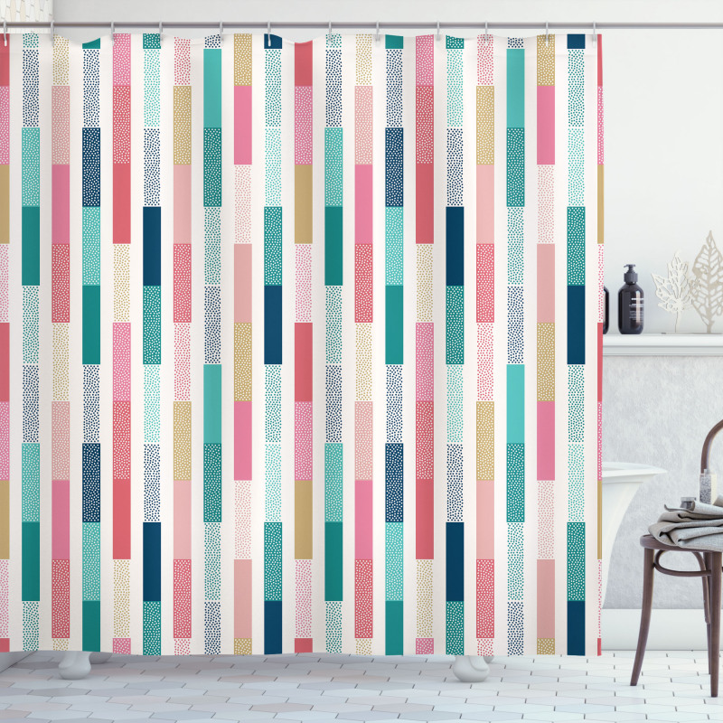 Avant-Garde Color Stripes Shower Curtain