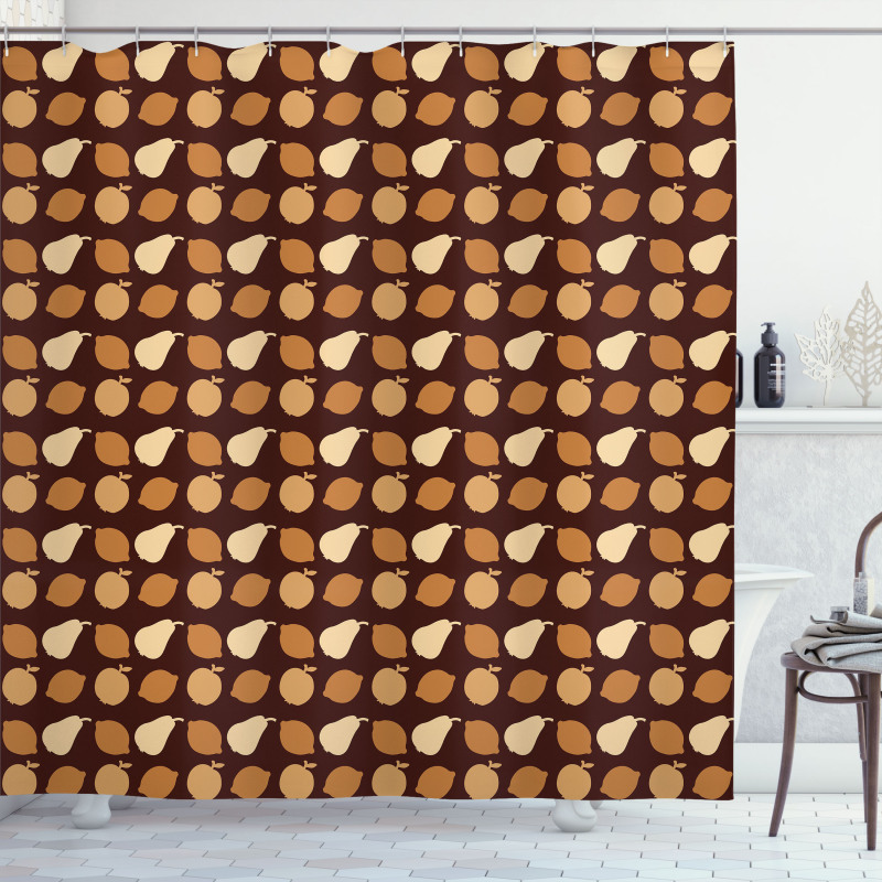 Lemons Yummy Pear Apples Shower Curtain