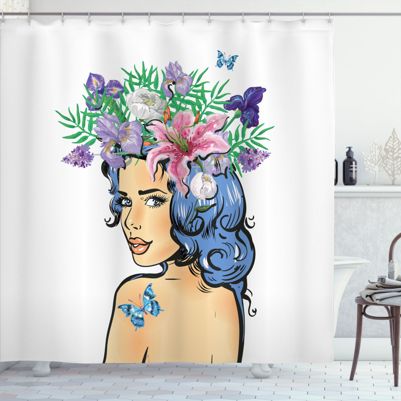 Floral Spring Woman Teen Shower Curtain