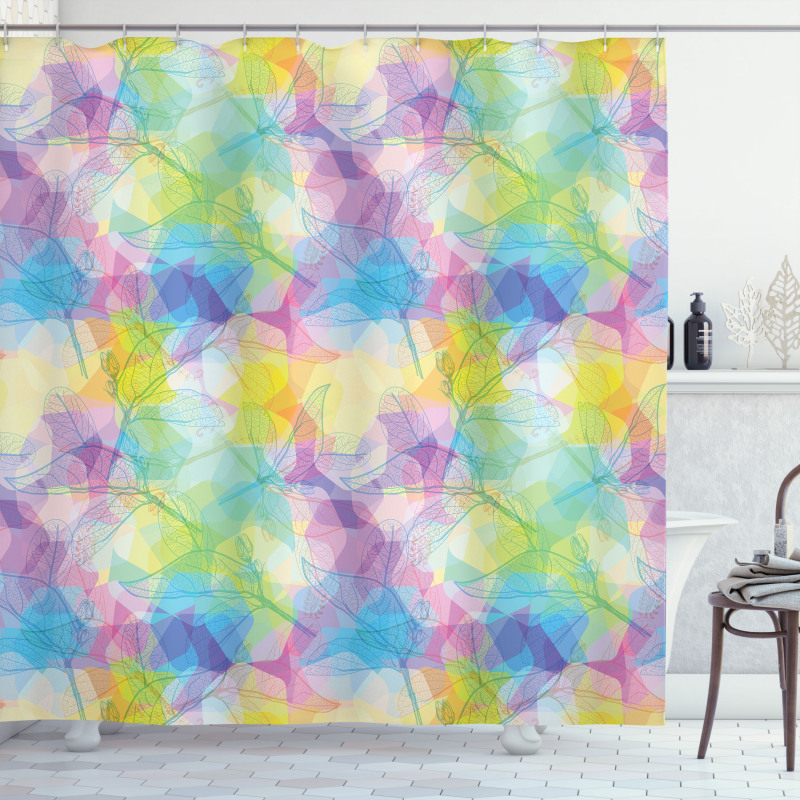 Dreamy Retro Botany Shower Curtain