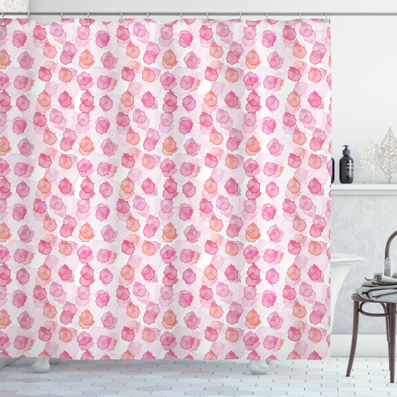 Pastel Watercolor Blossom Shower Curtain