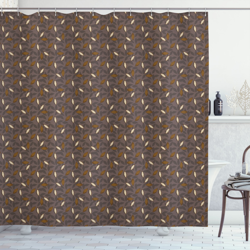 Graphic Beans Silhouettes Shower Curtain