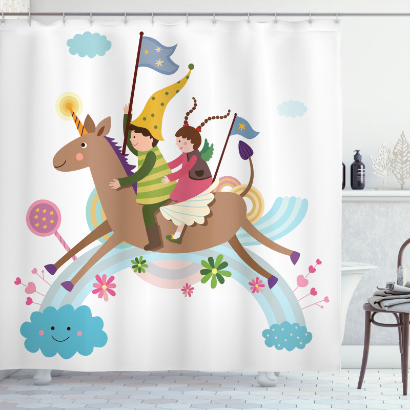 Fairy Cartoon Composition Shower Curtain