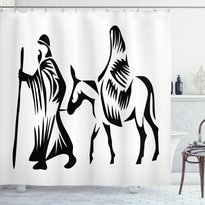 Abstract People Traveling Shower Curtain