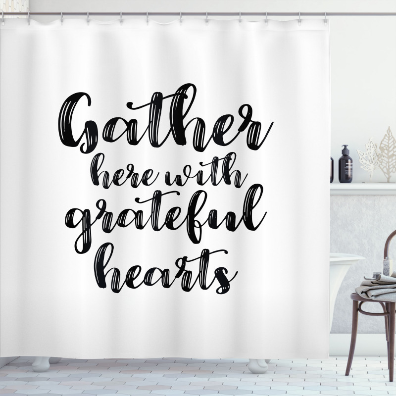 Modern Hand Written Words Shower Curtain