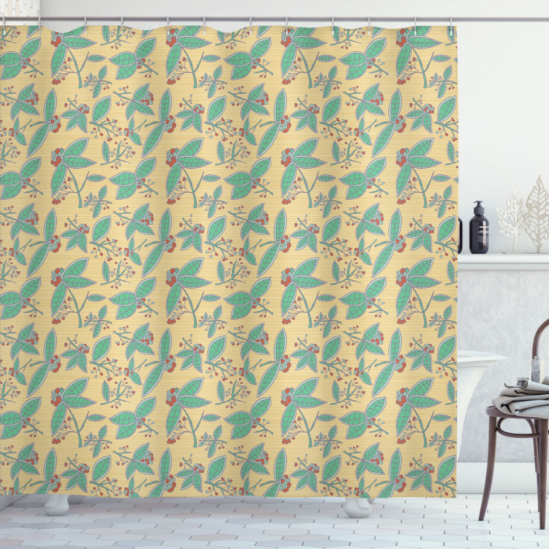 Herbal Leafage Freshness Shower Curtain