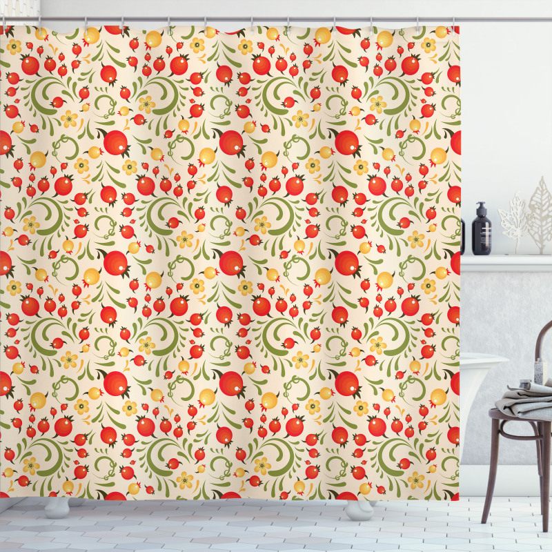 Nostalgic Harvest Blooms Shower Curtain