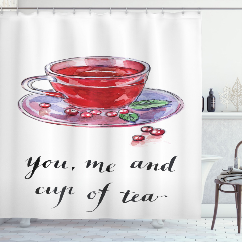 You Me and Cup of Tea Shower Curtain