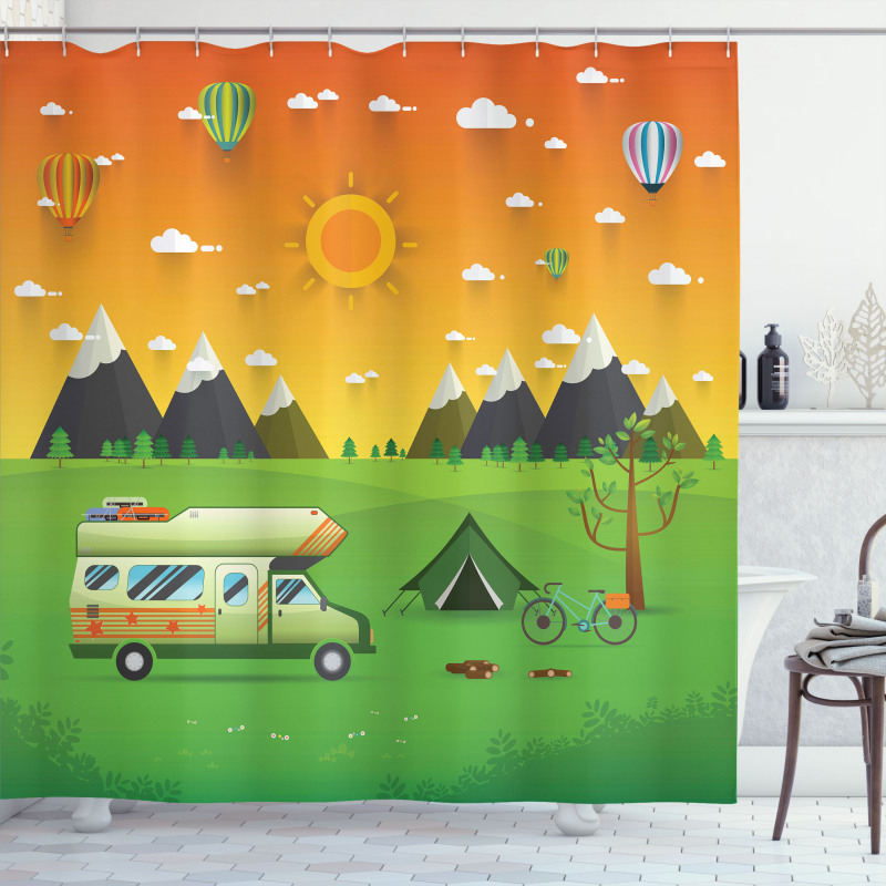 National Park Landscape Shower Curtain