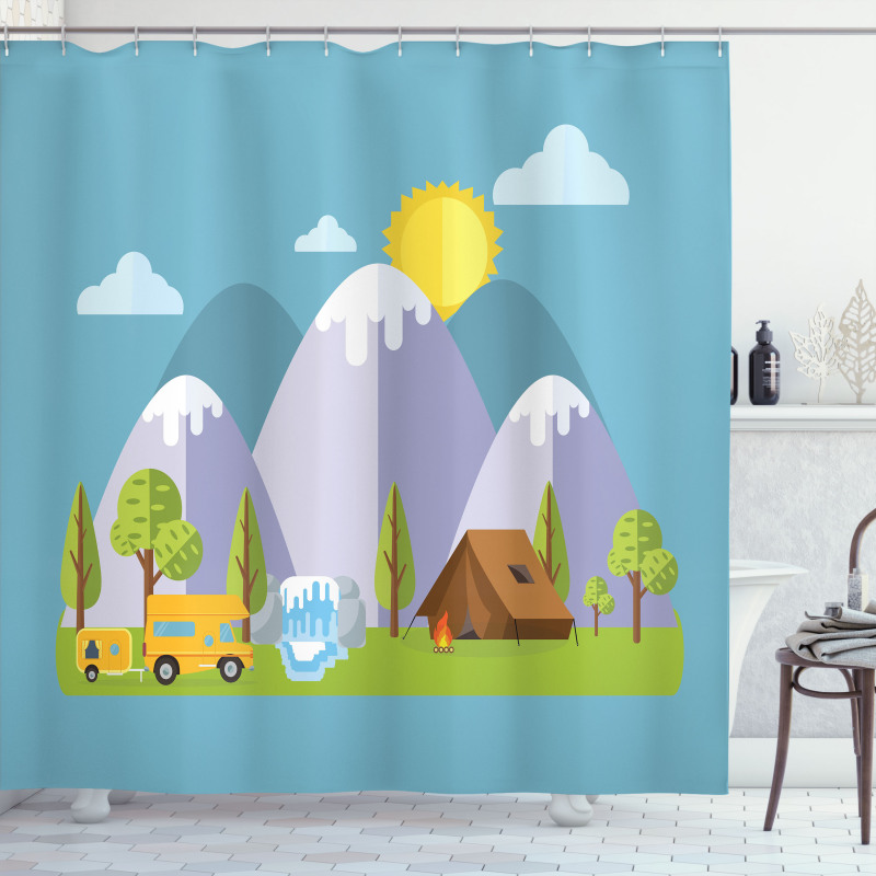 Peaceful Country Nature Camp Shower Curtain
