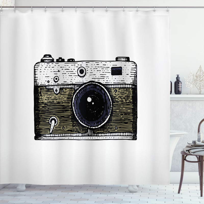 Traditional Sketch Artwork Shower Curtain