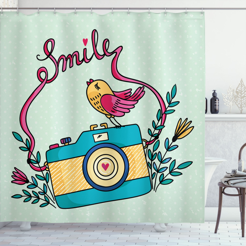 Love Bird Chirping Creative Shower Curtain