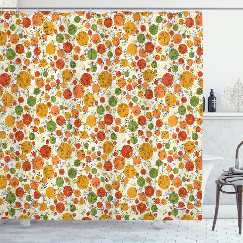 Composition of Circles Shower Curtain