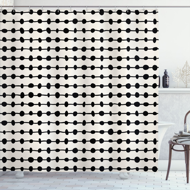 Geometric Dots Composition Shower Curtain