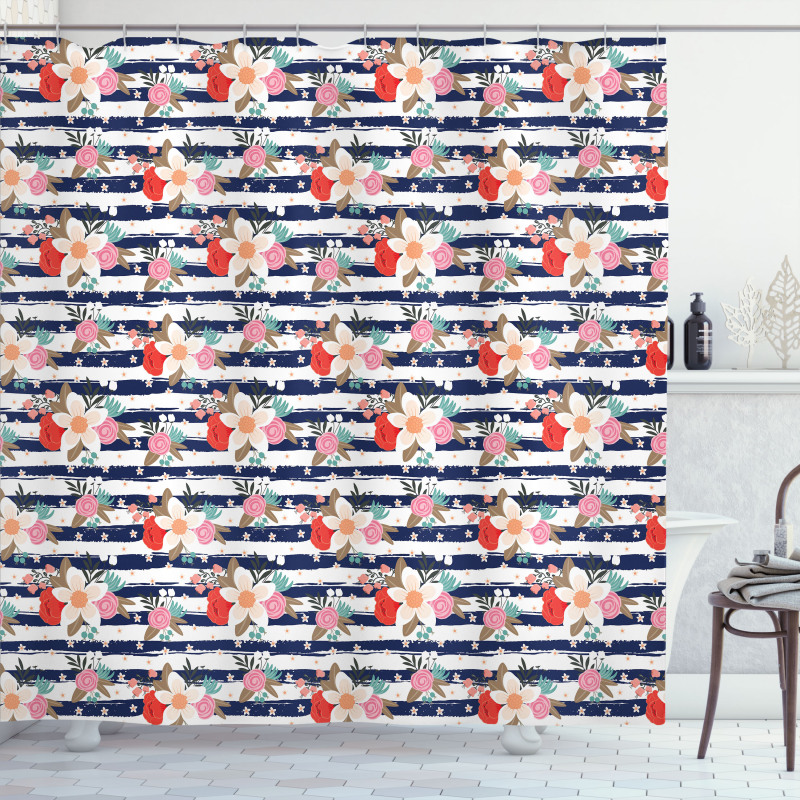 Blooming Corsage of Flowers Shower Curtain