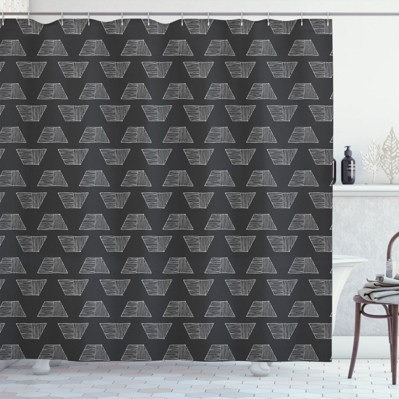 Hatched Trapezoids Shower Curtain