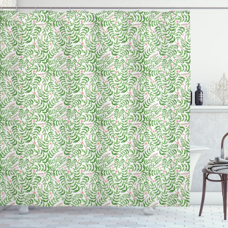 Spring Season Gardening Leaf Shower Curtain