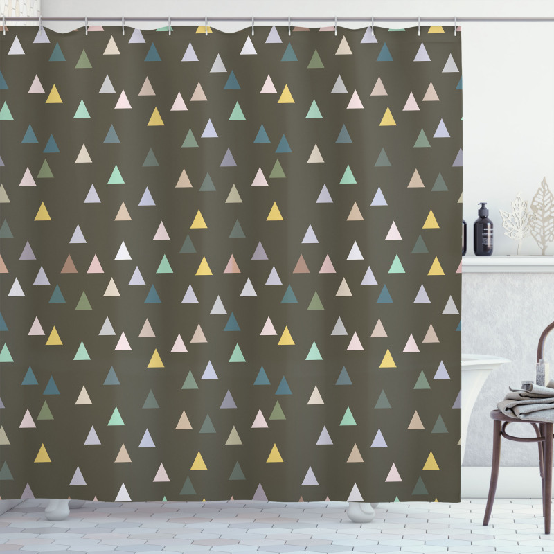 Simple Triangle Shapes Shower Curtain