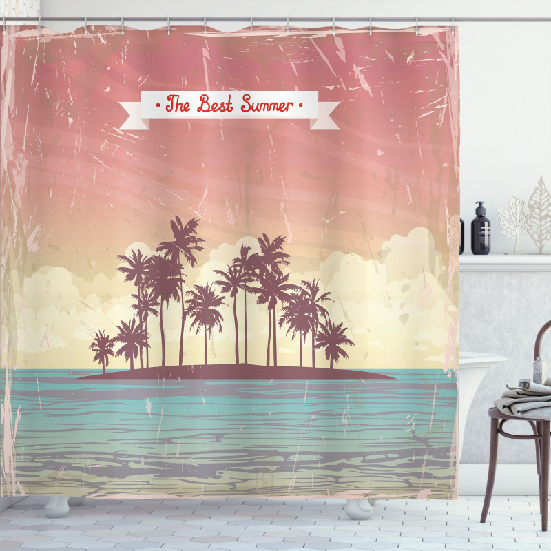 Best Summer Calligraphy Shower Curtain