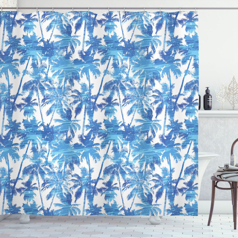 Palm Tree Jungle Theme Shower Curtain