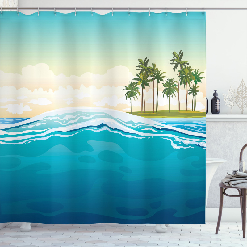 Ocean Holiday Landscape Shower Curtain