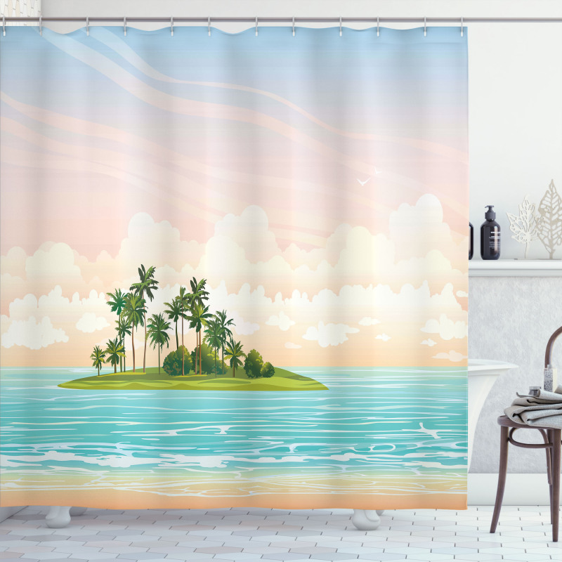 Jungle at Sunset Sky Clouds Shower Curtain