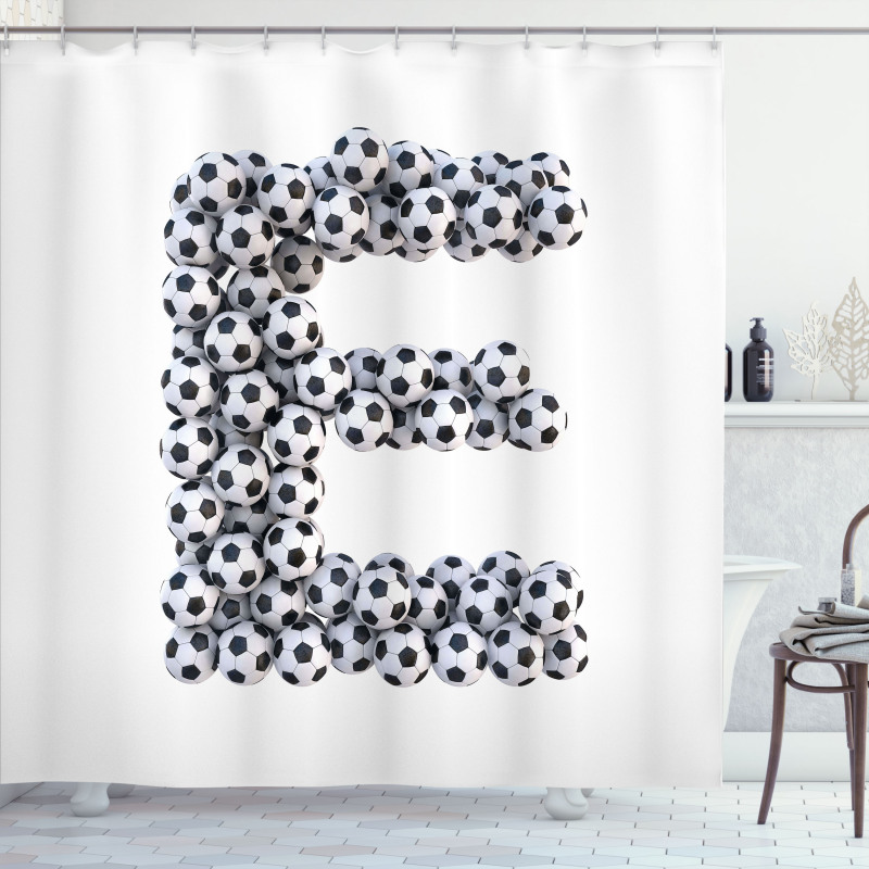 Balls Hexagon Motifs Shower Curtain