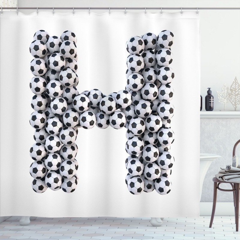 Soccer Game Day Theme Shower Curtain