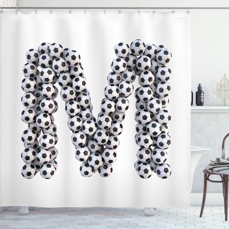 Stack of Soccer Balls Shower Curtain