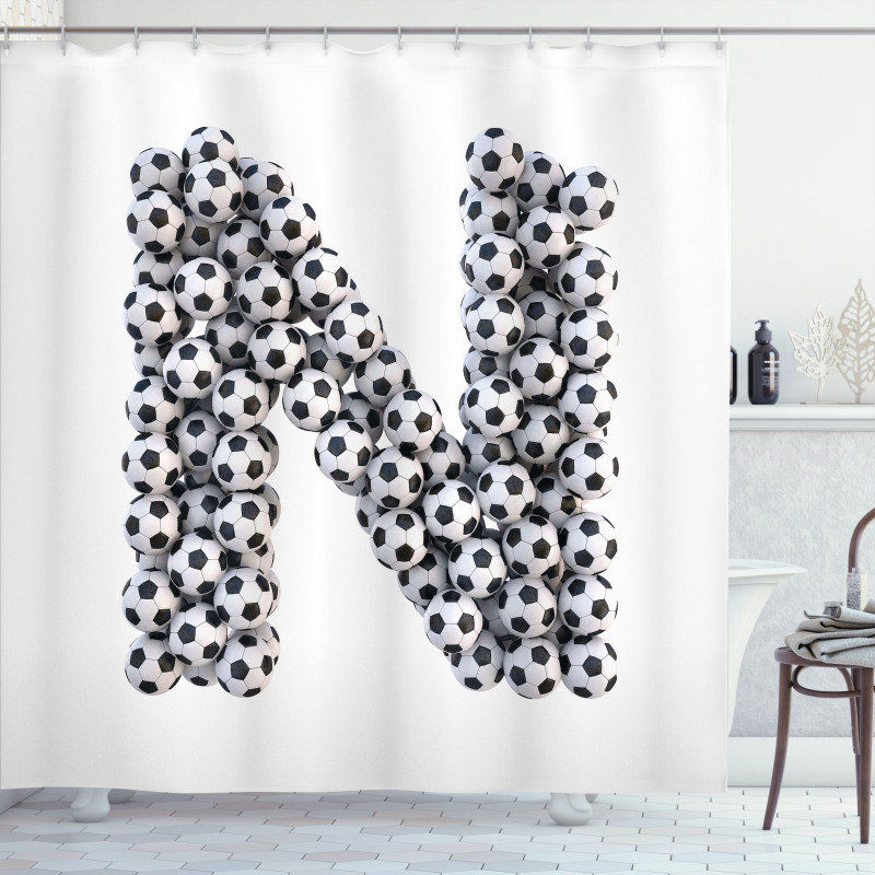 Classical Soccer Balls Shower Curtain