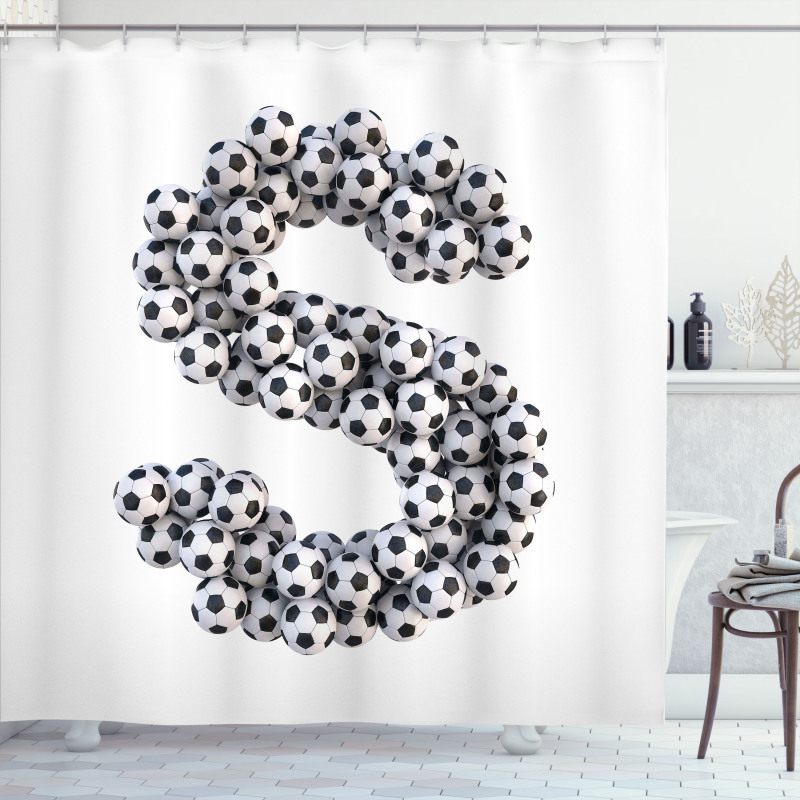 Hexagon Pattern Balls Shower Curtain